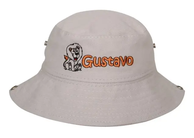 Gugalele 08 - Chapeu Modelo Malandrinho, Brim, Bordado